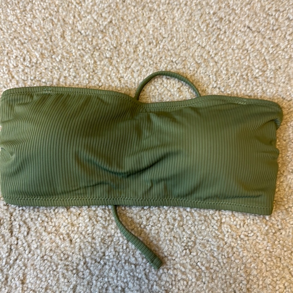 bandeau swim suit top with straps included